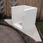 Pizza-oven fundering en onderstel