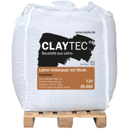 Claytec Droge Basisleem met stro, bigbag 1.000 kilo
