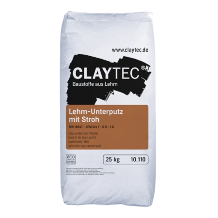 Claytec Droge Basisleem met stro, zak 25 kilo