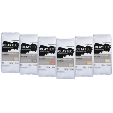 Claytec Gekleurde Basisleem met stro, alle kleuren